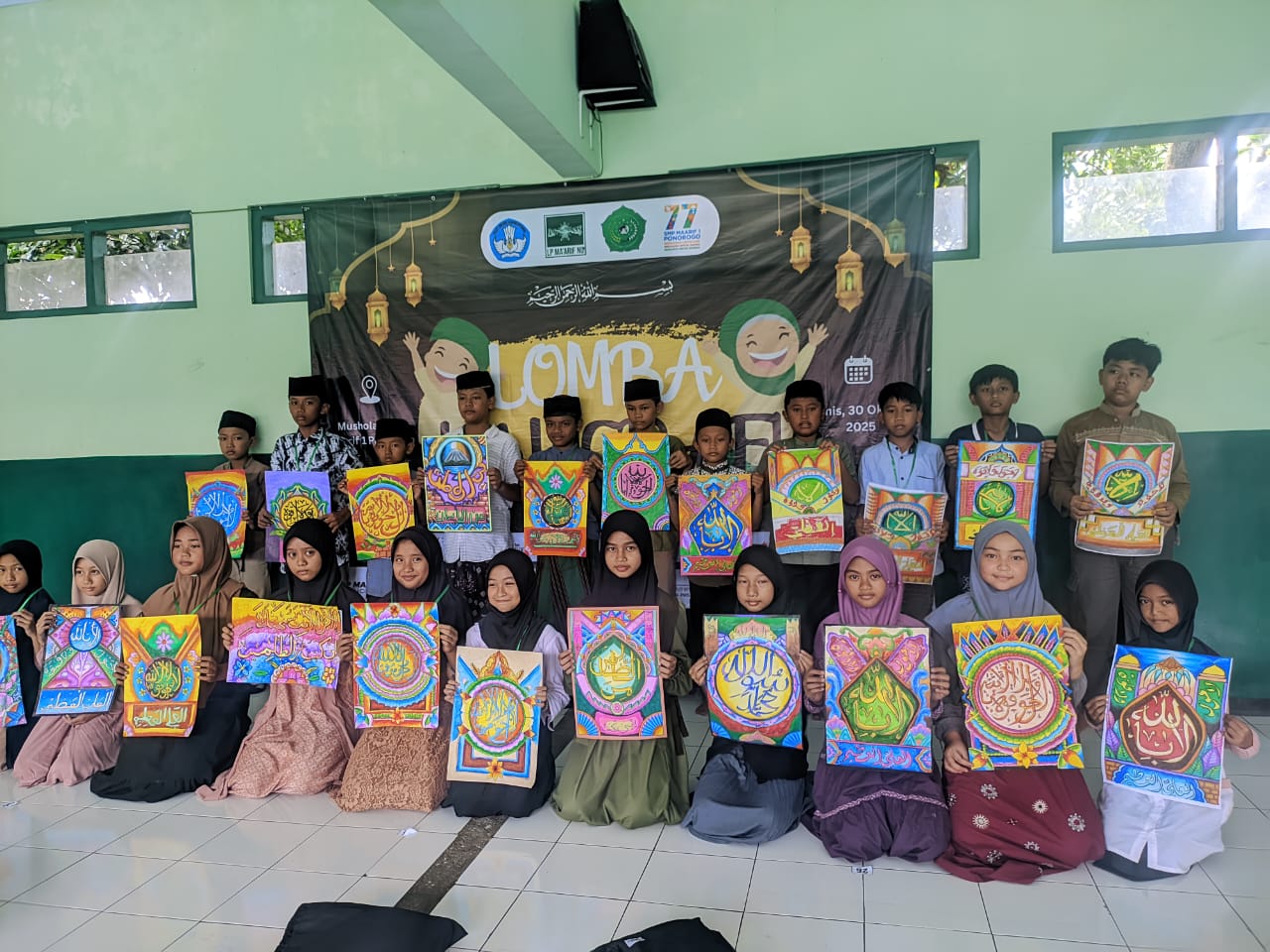 Peserta cabang lomba Kaligrafi 